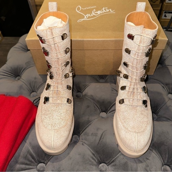 New Size 35.5 Christian Louboutin Horse Guarda Combat Boot - Picture 3 of 7